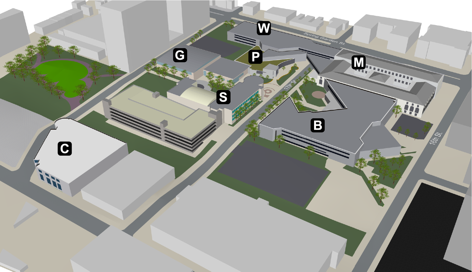 Map of main campus