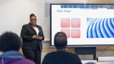 Woman teaching behavioral health human services 