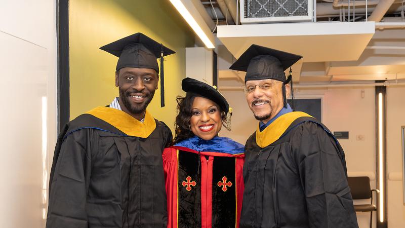 Dr Marshall with Senator Vincent Hughes and Councilmember Isaiah Thomas 