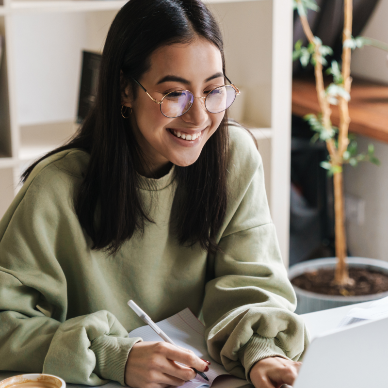 Girl at computer