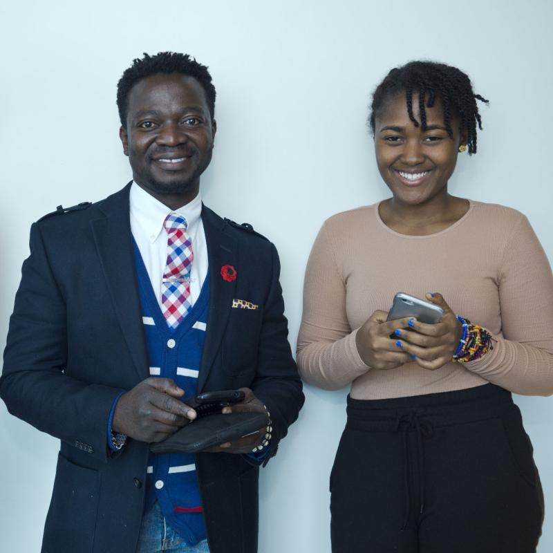 Colleagues smiling at the camera