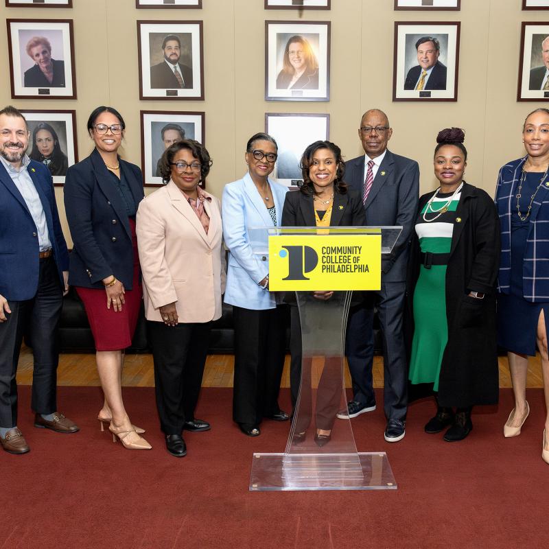Interim President Marshall and members of the Board of Trustees