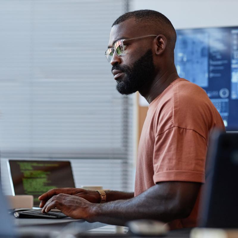 Person working at computer