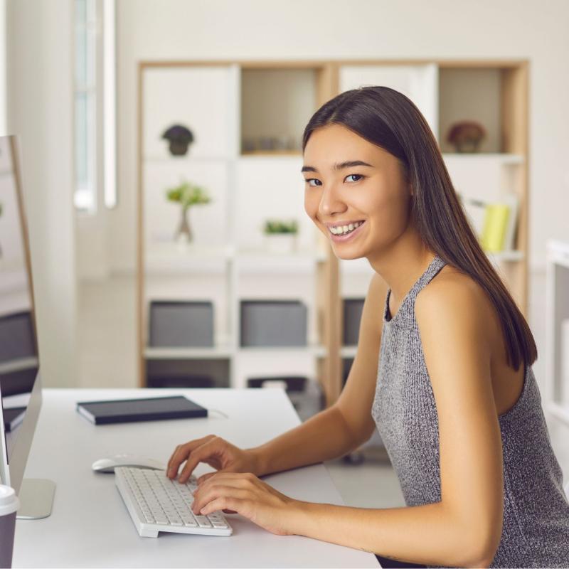 Person working at computer