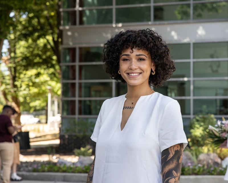 Smiling student