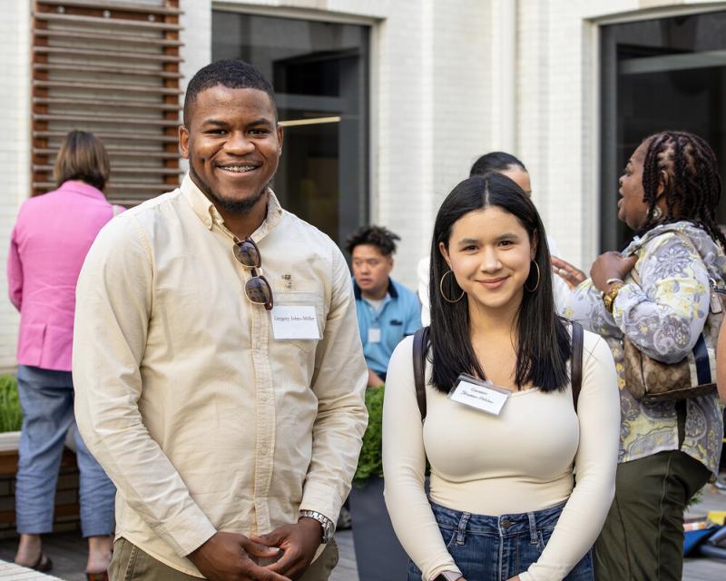 Two alumni at alumni celebration